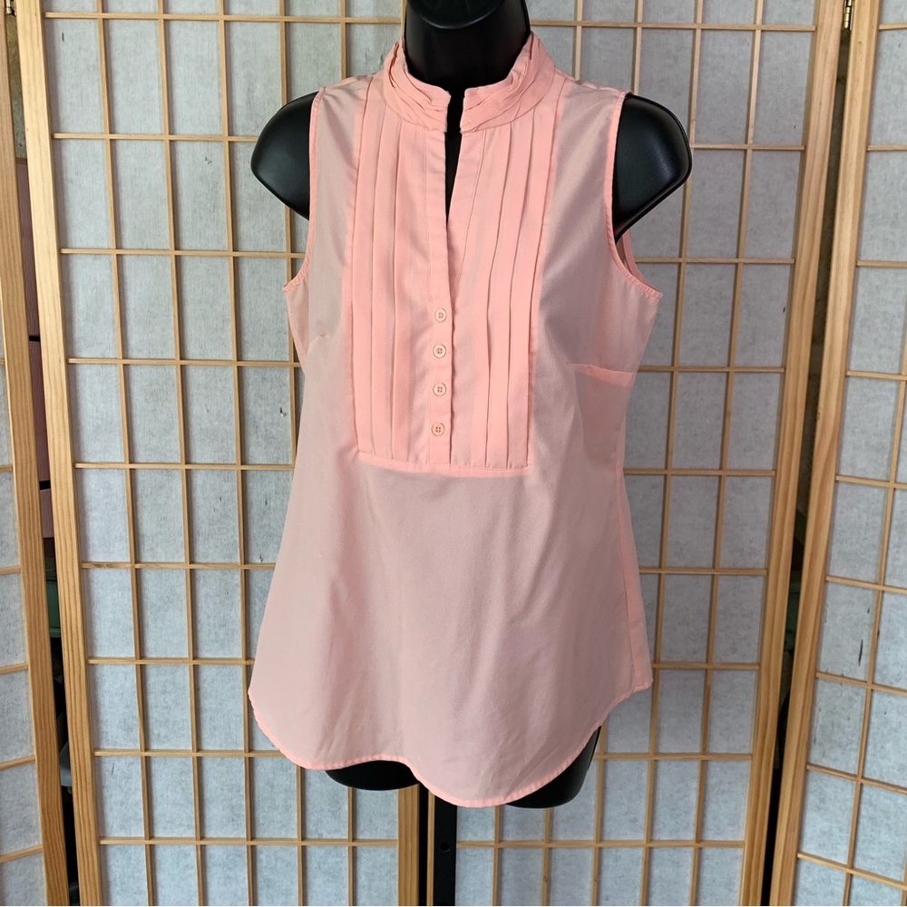 Cynthia Rowley Peach Pink Sleeveless Blouse - Picture 2 of 7
